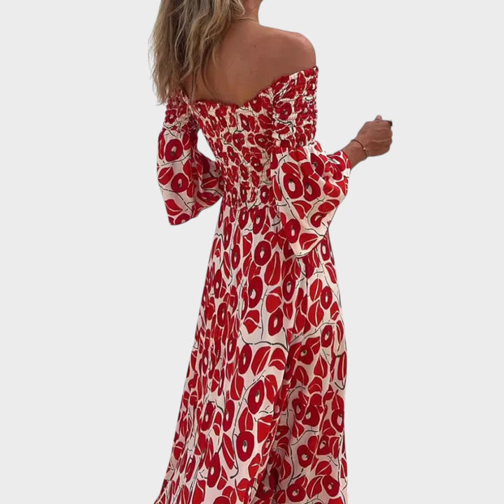 Veri™ | Vestido con Hombros al Aire y Cintura Elástica