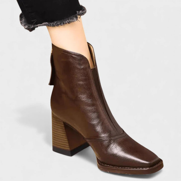 Isabel™ | Botines de cuero cómodos de caña al tobillo