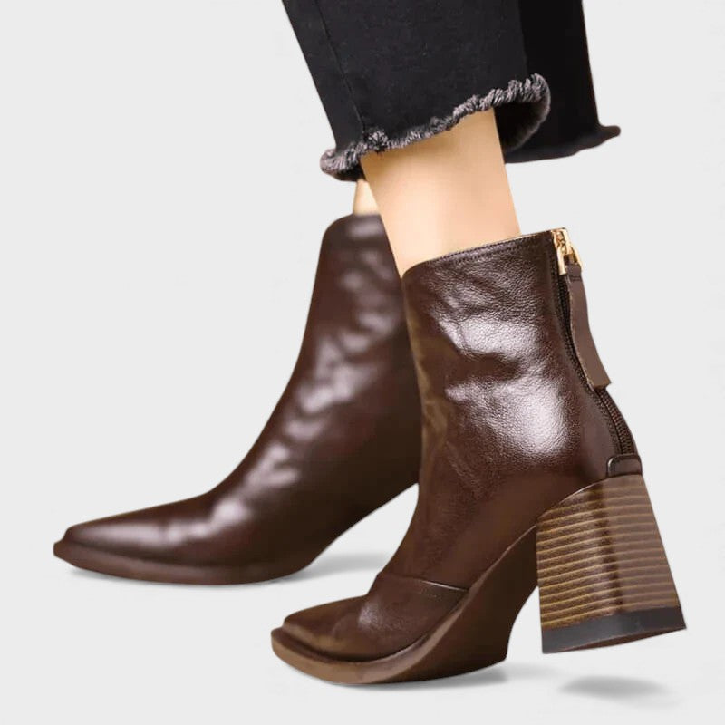 Isabel™ | Botines de cuero cómodos de caña al tobillo