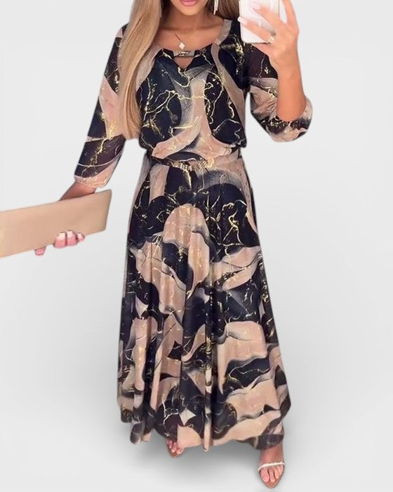 Noelia™ | Vestido de gasa estampado