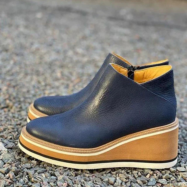 Catalina | Bota Elegante De Cuero Con Tacón Cómodo
