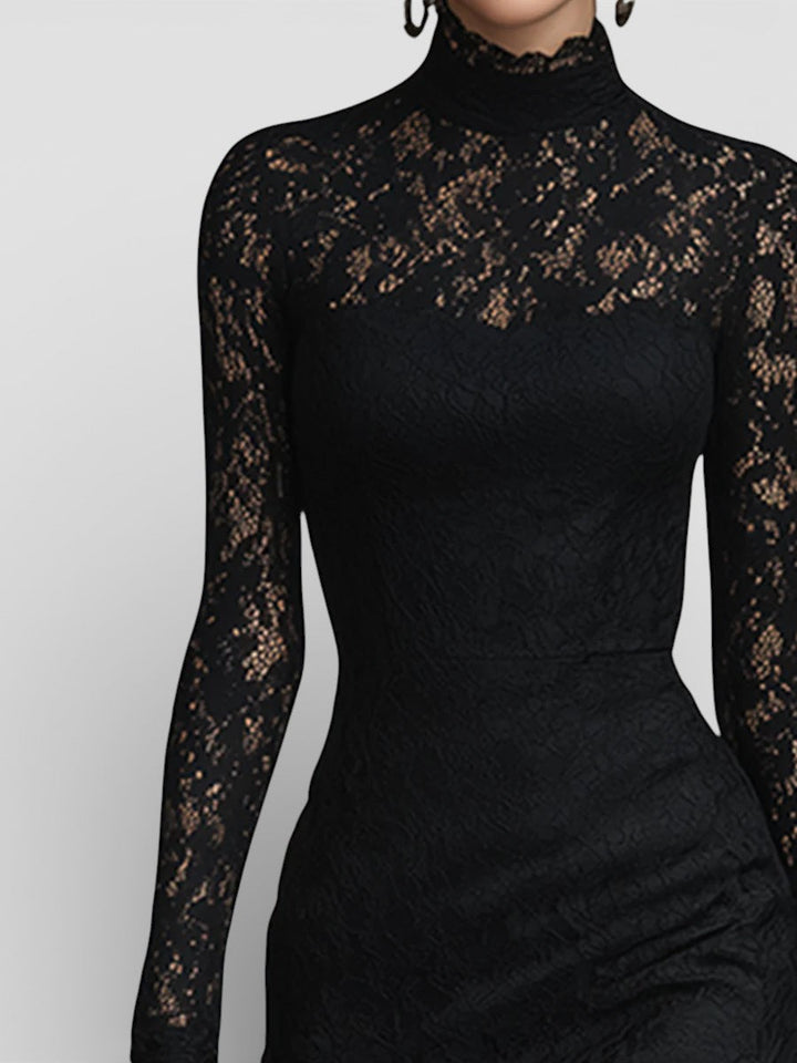 Florentina™ | Vestido maxi negro elegante