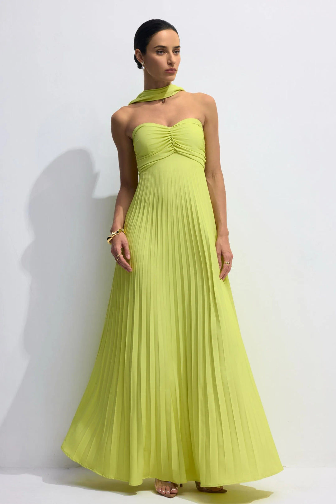 Aurelina™ | Vestido Maxi Plisado Sin Tirantes