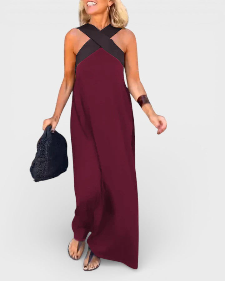 Cayetana™ | Vestido largo con escote cruzado