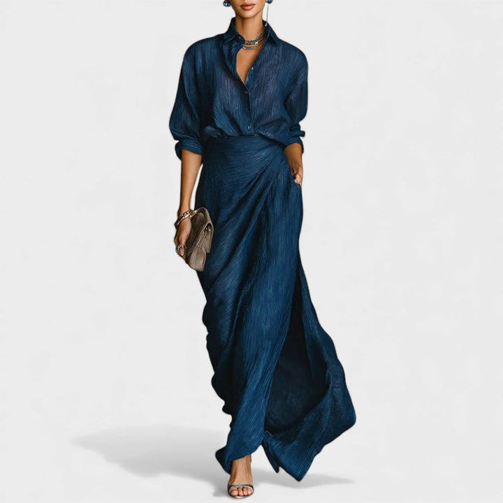 Flavia™ | Conjunto maxi plisado