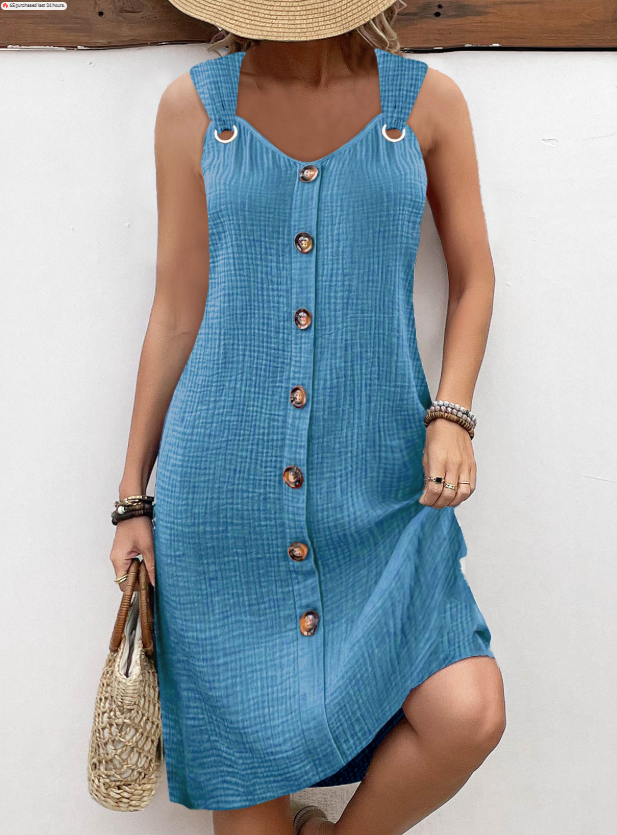 Gabriela™ | Vestido sin mangas con escote en V