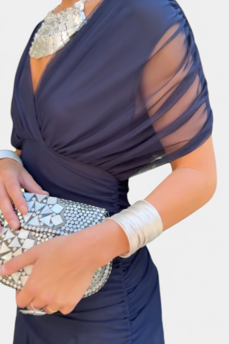 Magda™ | Vestido largo floral con escote en V