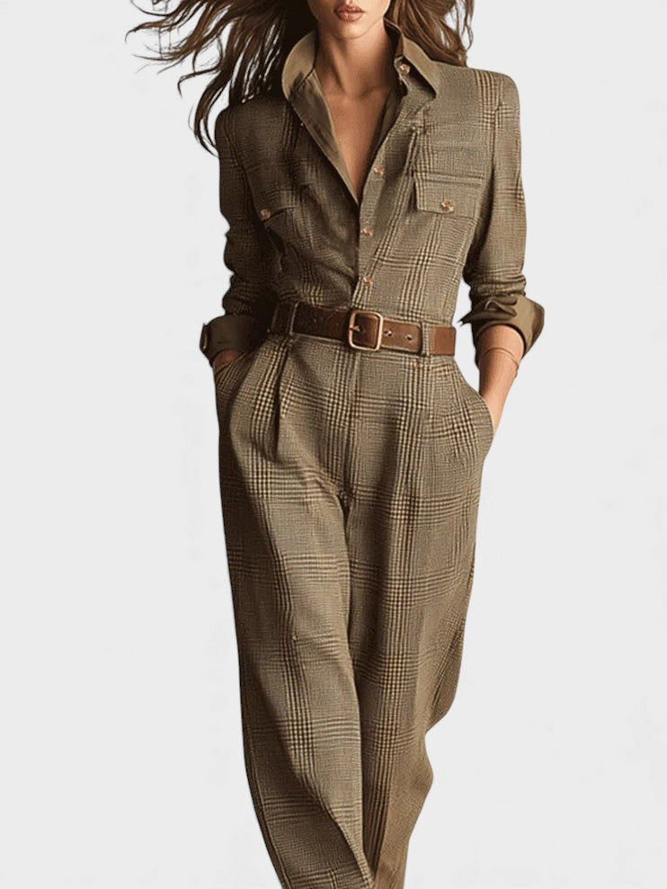 Julia™ | Mono utilitario marrón con bolsillos