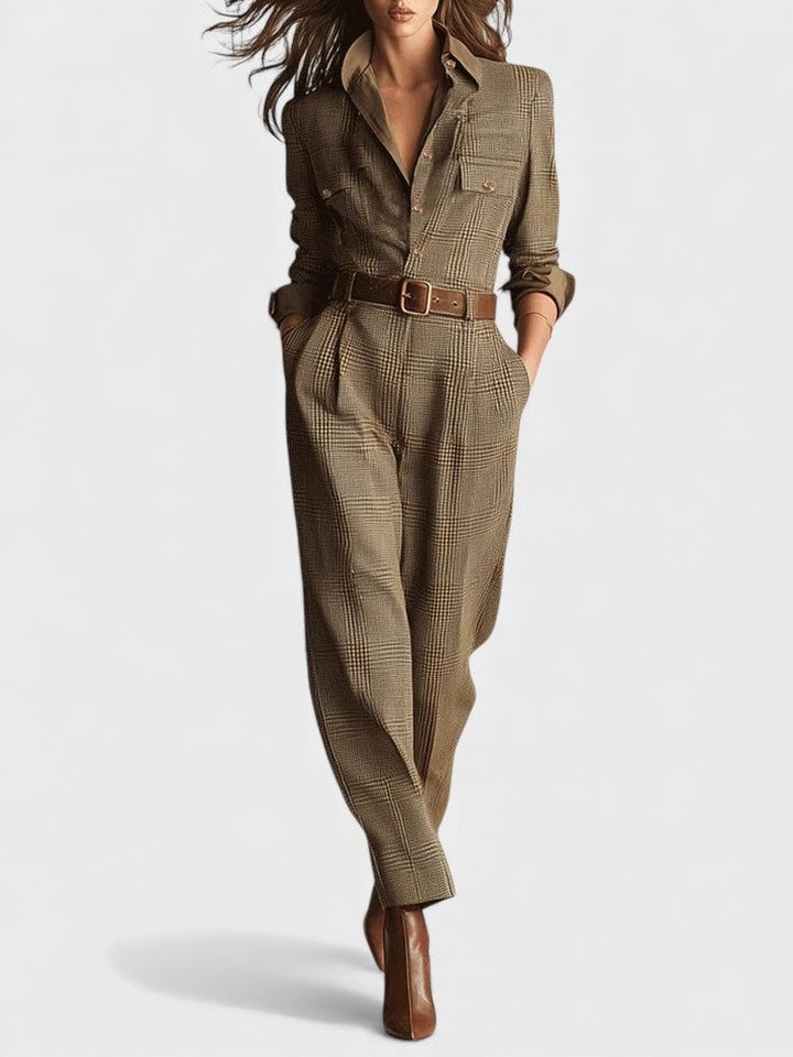 Julia™ | Mono utilitario marrón con bolsillos