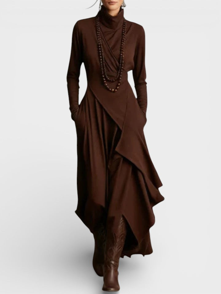 Sandra™ | Vestido maxi de punto asimétrico