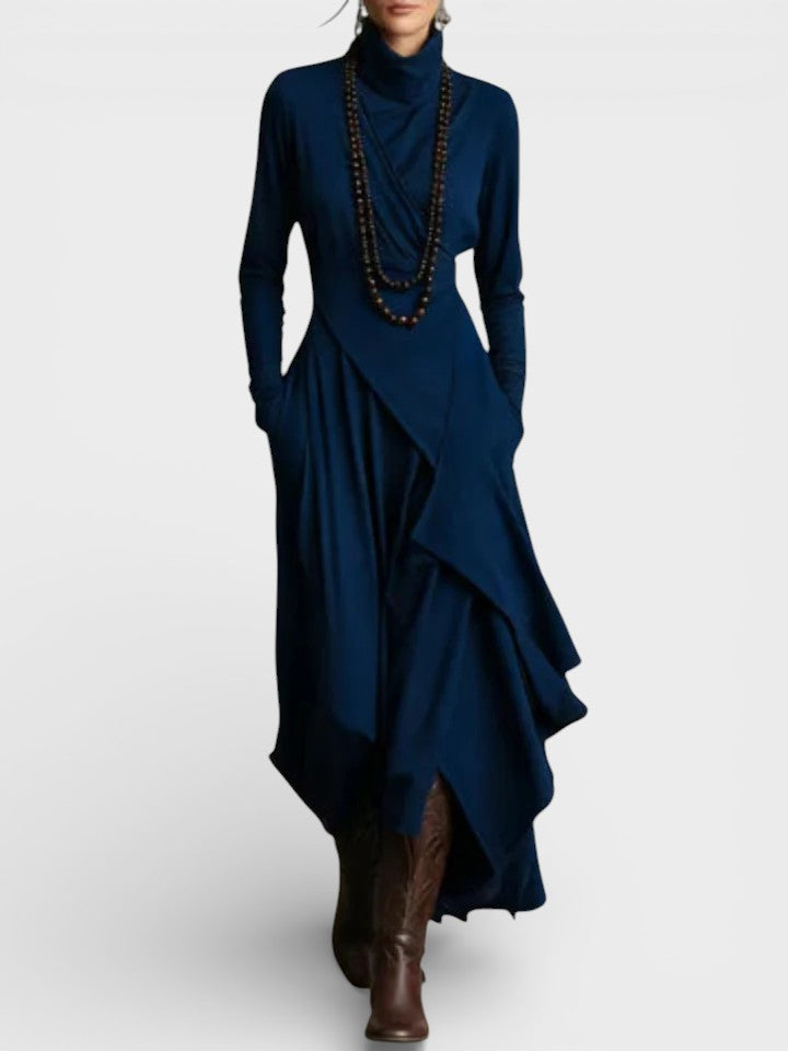 Sandra™ | Vestido maxi de punto asimétrico