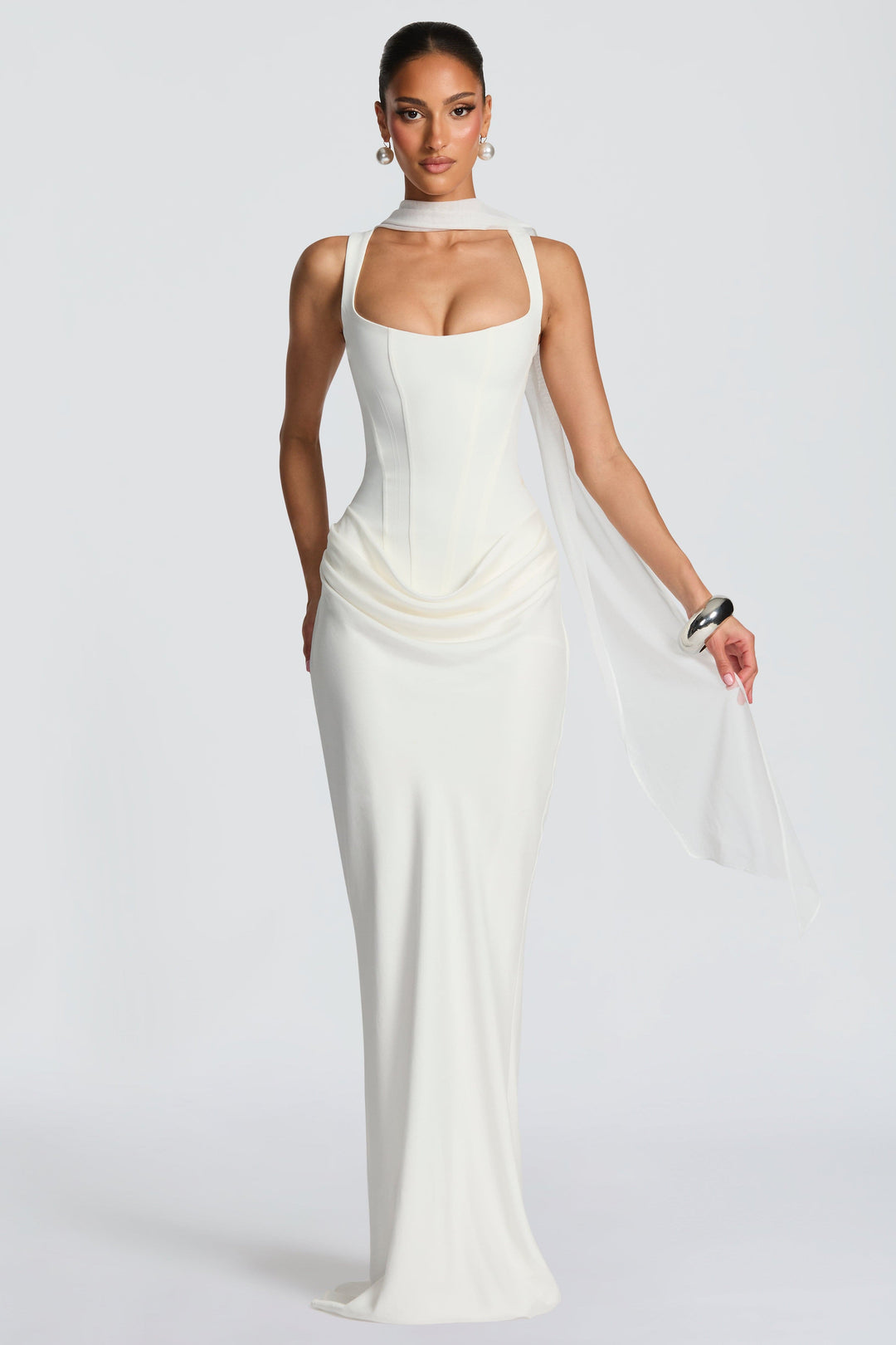 LEONOR | Vestido maxi de escote cuadrado