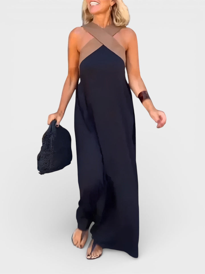 Cayetana™ | Vestido largo con escote cruzado