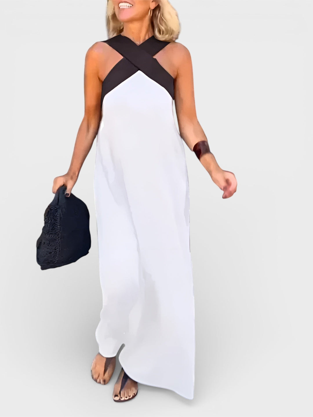 Cayetana™ | Vestido largo con escote cruzado