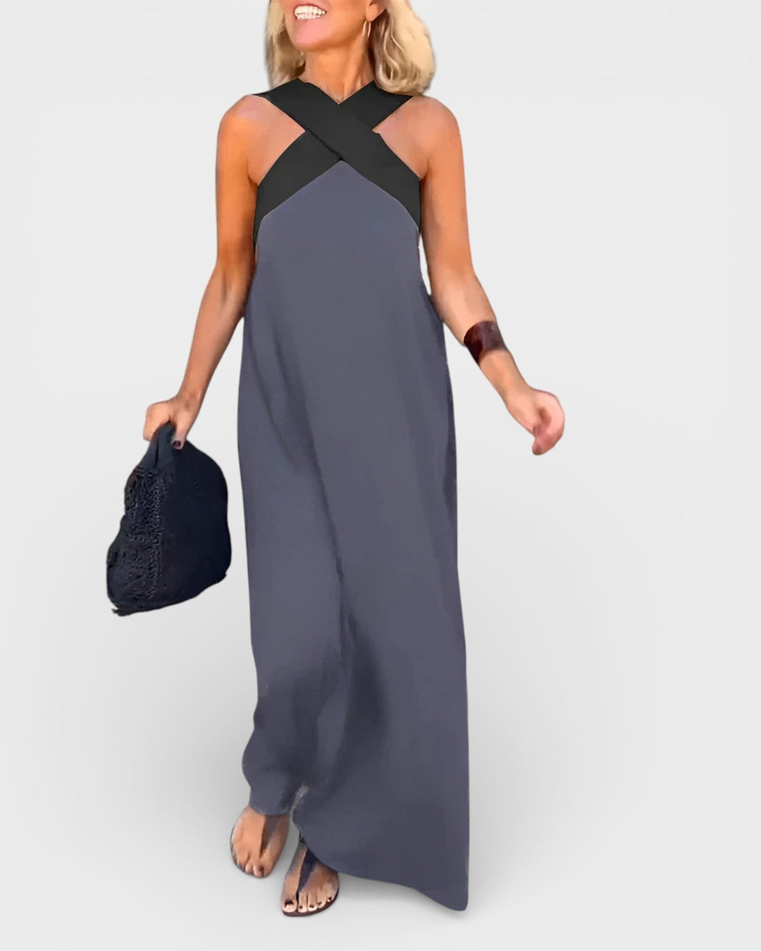 Cayetana™ | Vestido largo con escote cruzado