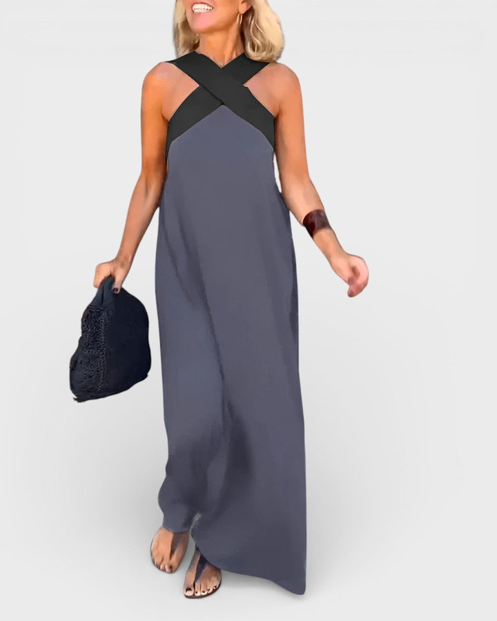 Cayetana™ | Vestido largo con escote cruzado