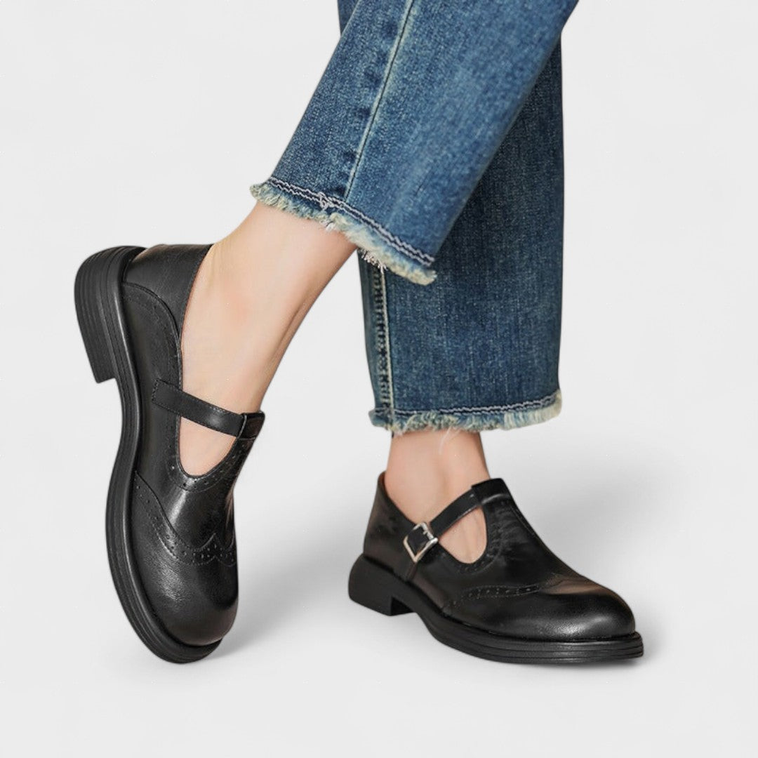 Elena™ | Merceditas elegantes de cuero